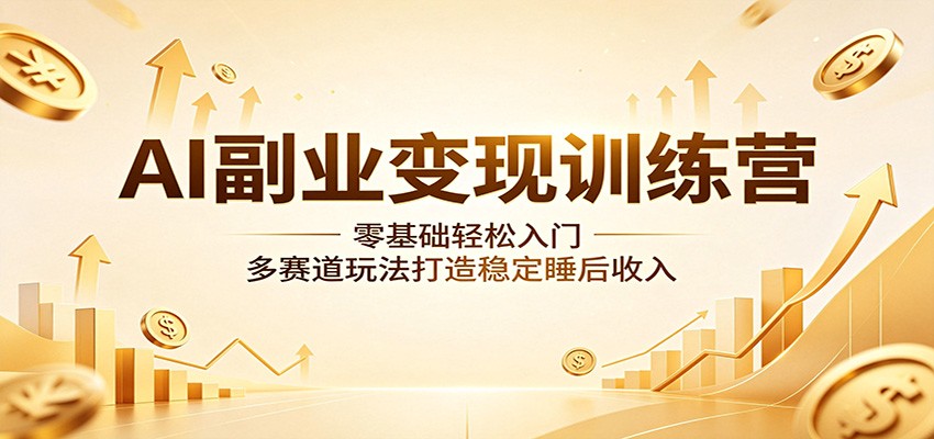 AI副业变现训练营：零基础轻松入门，多赛道玩法打造稳定睡后收入-悦享网