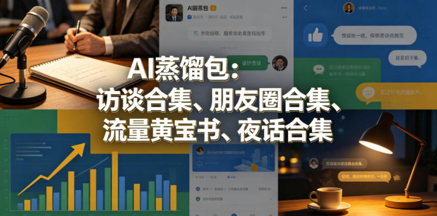 AI蒸馏包：访谈合集、朋友圈合集、流量黄宝书、夜话合集【文档】-悦享网