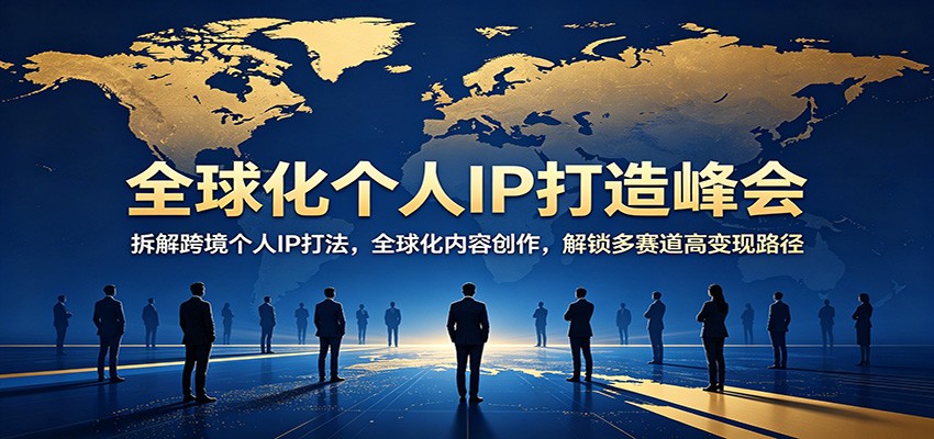 全球化个人IP打造峰会：拆解跨境个人IP打法，全球化内容创作，解锁多赛道高变现路径-悦享网