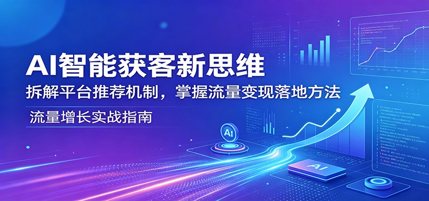 AI智能获客新思维：拆解平台推荐机制，掌握流量变现落地方法-悦享网