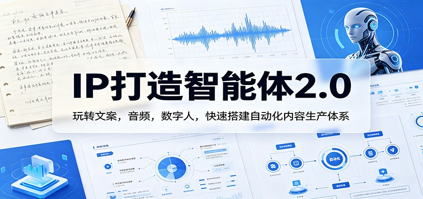 IP打造智能体2.0：玩转文案，音频，数字人，快速搭建自动化内容生产体系-悦享网