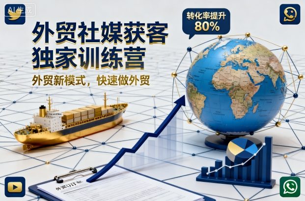 外贸社媒获客独家训练营，外贸新模式，快速做外贸(更新26年4月)-悦享网