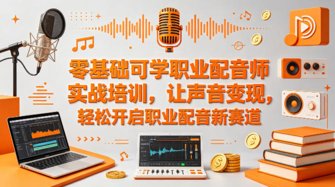 零基础可学职业配音师实战培训，让声音变现，轻松开启职业配音新赛道-悦享网