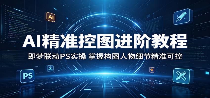 AI精准控图进阶教程：即梦联动PS实操，掌握构图人物细节精准可控-悦享网
