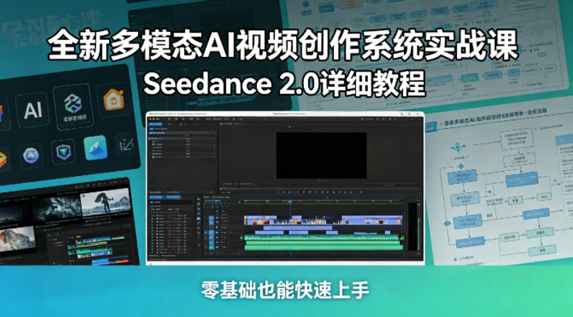 全新多模态AI视频创作系统实战课，Seedance 2.0详细教程，零基础也能快速上手-悦享网