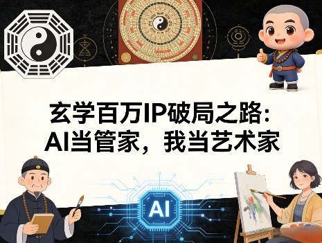 玄学百万IP破局之路：AI当管家，我当艺术家-悦享网