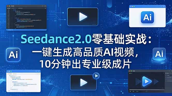 Seedance2.0零基础实战：一键生成高品质AI视频，10分钟出专业级成片-悦享网