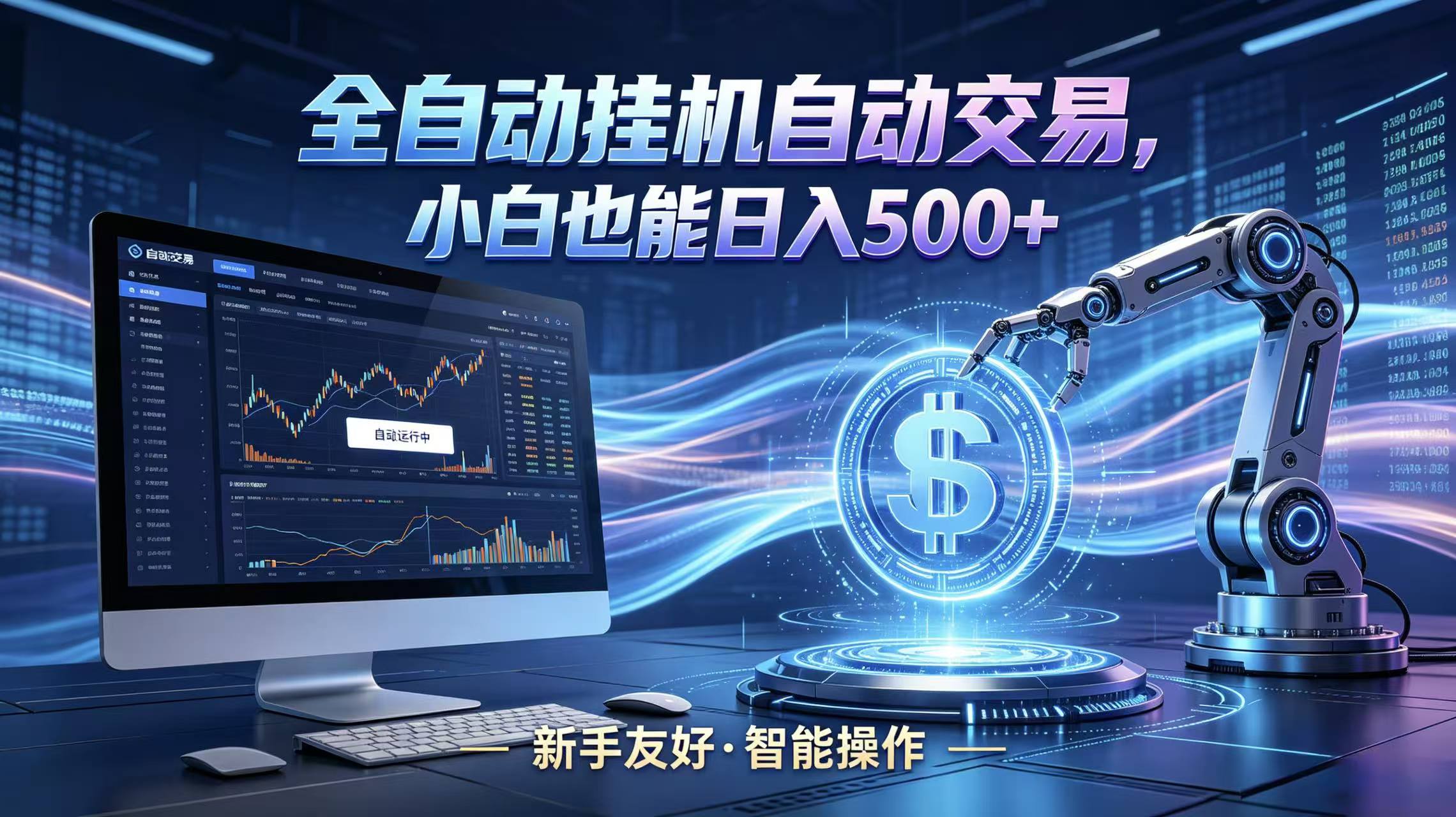 全新智能化交易助手，傻瓜式操作，小白也能快速上手，轻松实现日入500+-悦享网