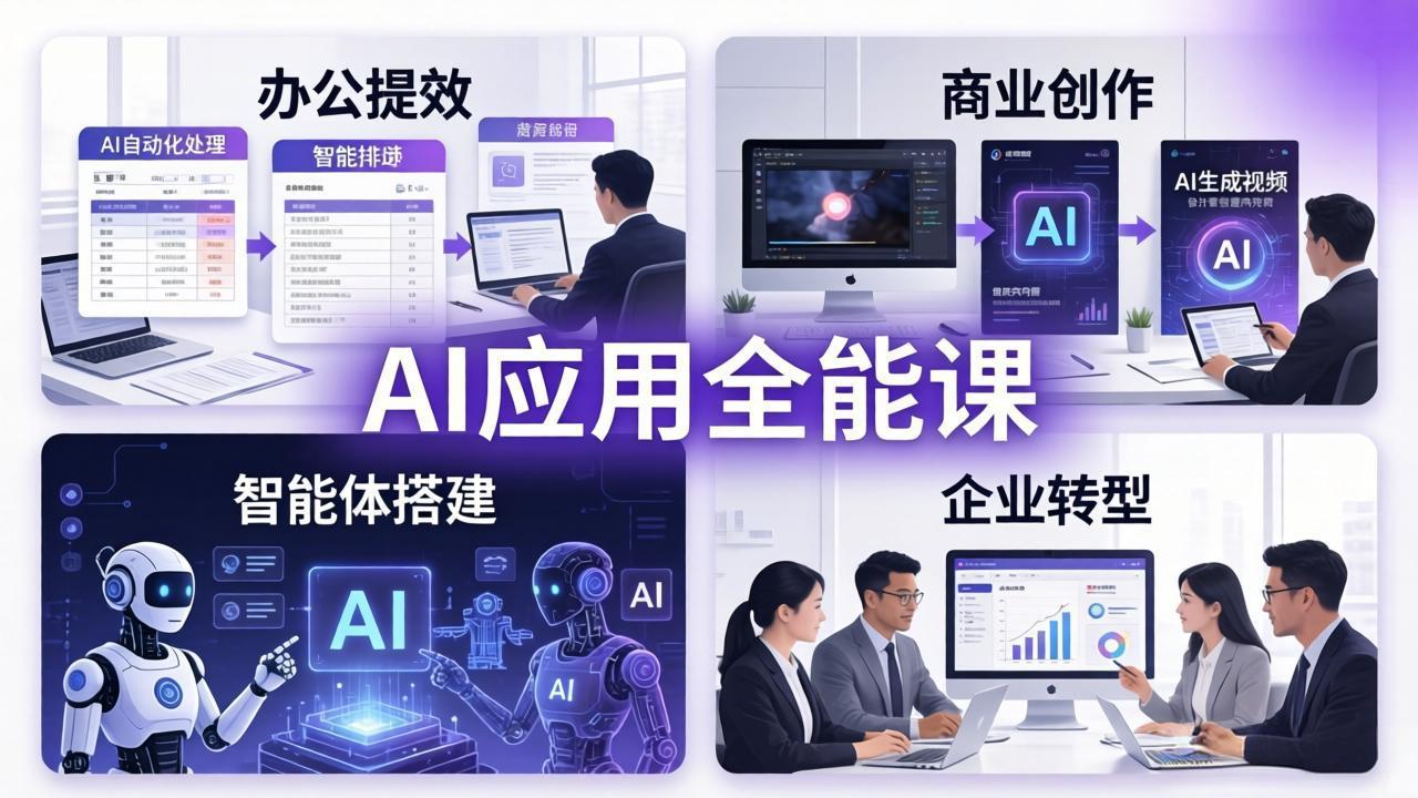 AIGC 应用师全能课-更新：办公提效、商业创作、智能体搭建、企业转型，一站式学会AI应用-悦享网