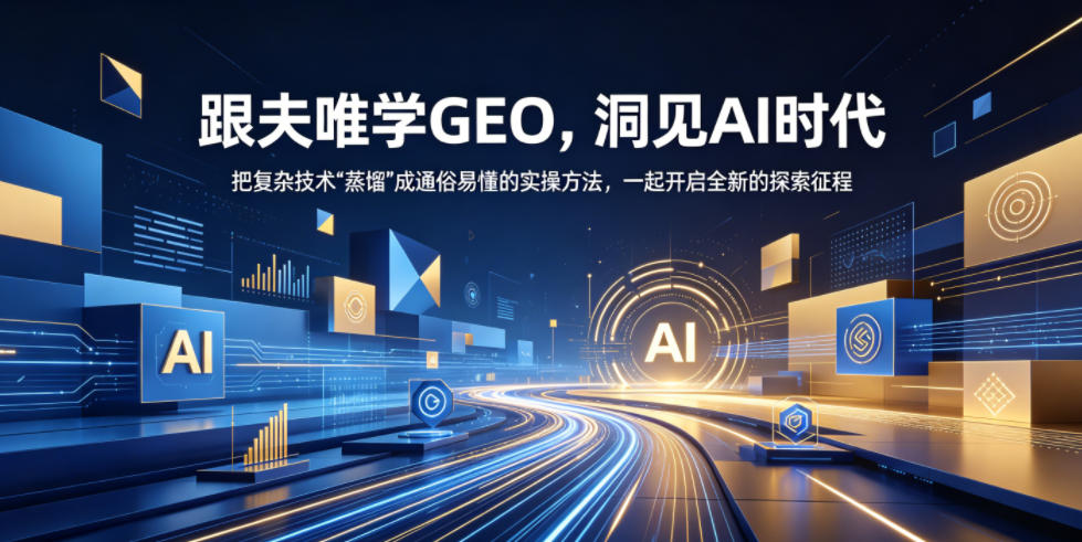 跟夫唯学GEO，洞见AI时代，把复杂技术“蒸馏”成通俗易懂的实操方法，一起开启全新的探索征程-悦享网