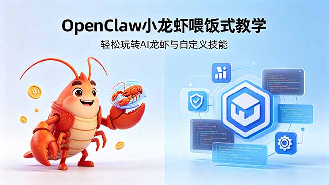 不用懂技术！OpenClaw小龙虾喂饭式教学，轻松玩转AI龙虾与自定义技能-悦享网