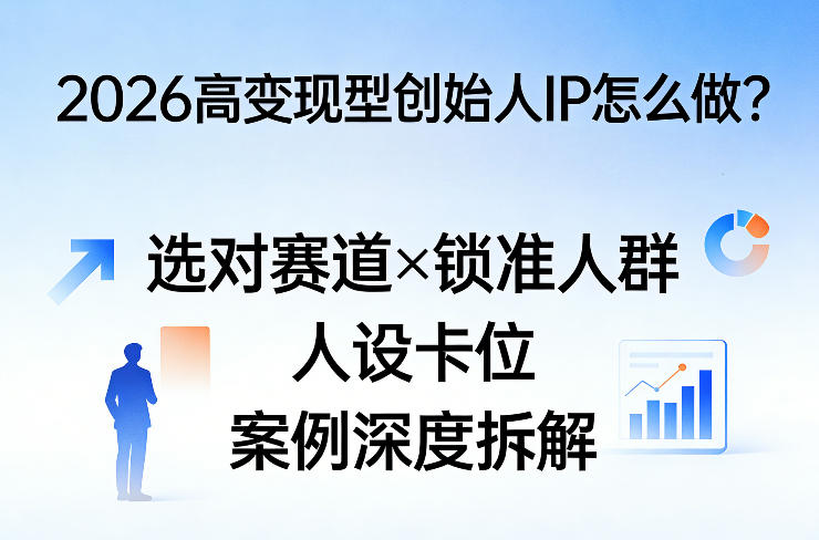 2026高变现型创始人IP怎么做？选对赛道×锁准人群×人设卡位×案例深度拆解-悦享网