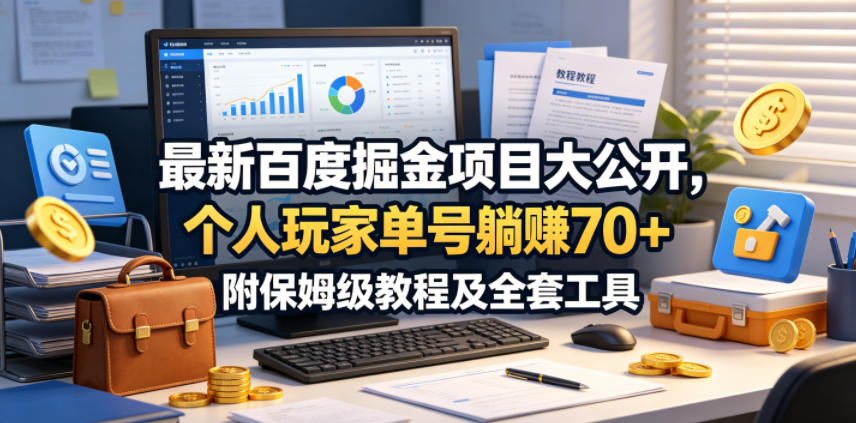 最新百度掘金项目大公开，个人玩家单号躺賺70+，附保姆级教程及全套工具【揭秘】-悦享网