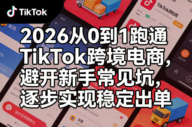 2026从0到1跑通TikTok跨境电商，避开新手常见坑，逐步实现稳定出单-悦享网