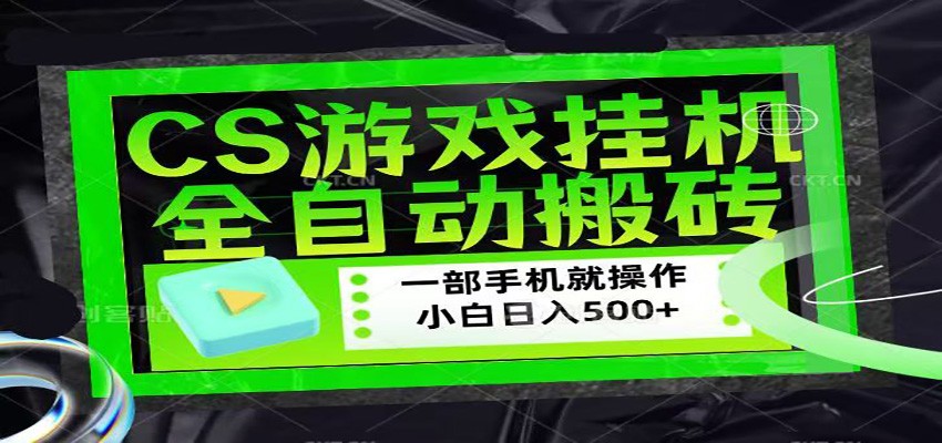 CSGO游戏挂机捡漏搬砖，超稳定的项目，带领1000+小白实现日入500+-悦享网