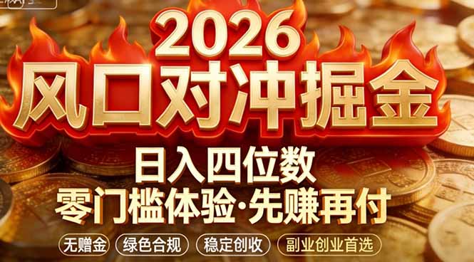 2026美金对冲套利，无赠金对冲策略保驾护航，低门槛易上手实操。单人单日收益2000+-悦享网