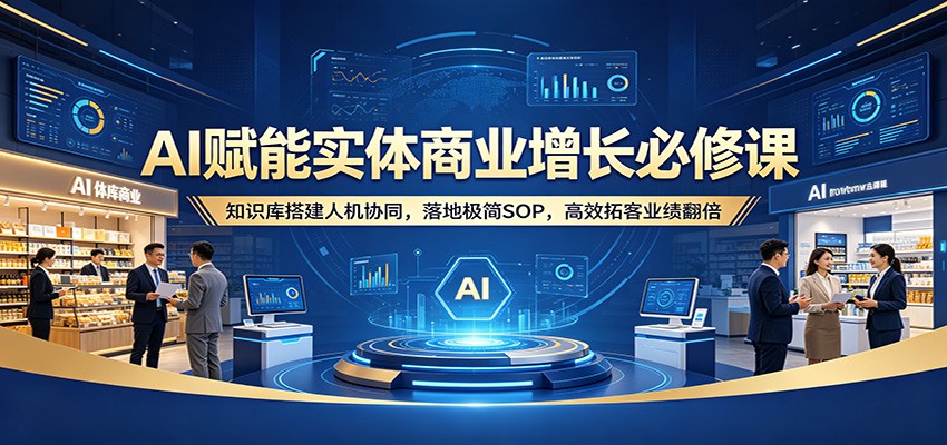 AI赋能实体商业增长必修课：知识库搭建人机协同，落地极简SOP，高效拓客业绩翻倍-悦享网