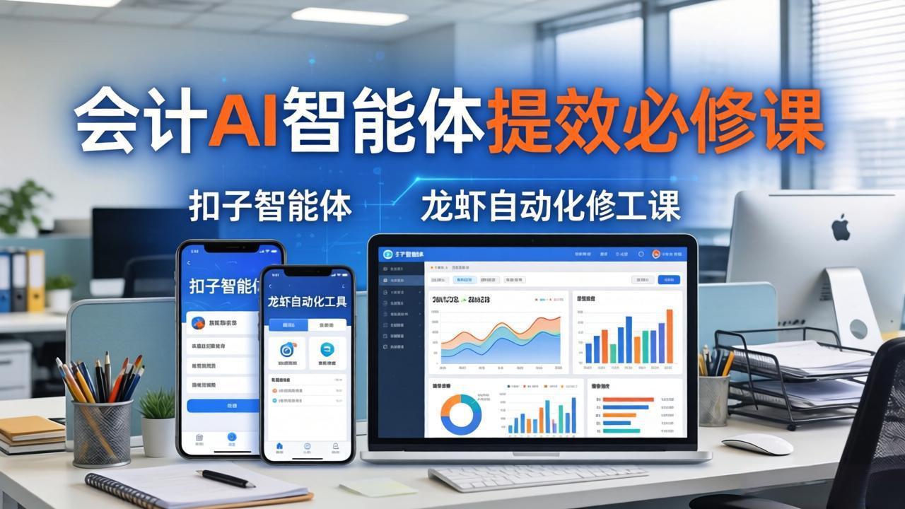 财务会计AI智能体提效必修课：扣子智能体+龙虾自动化+报表分析，一站式提升财务工作效率-悦享网