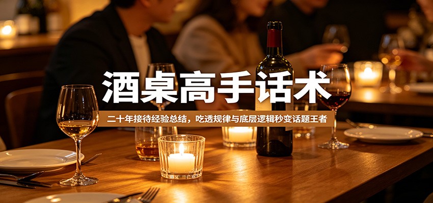 酒桌高手话术：二十年接待经验总结，吃透规律与底层逻辑秒变话题王者-悦享网