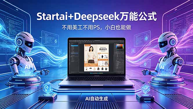 AI自动做电商详情页：Startai+Deepseek万能公式，不用美工不用PS，小白也能做-悦享网