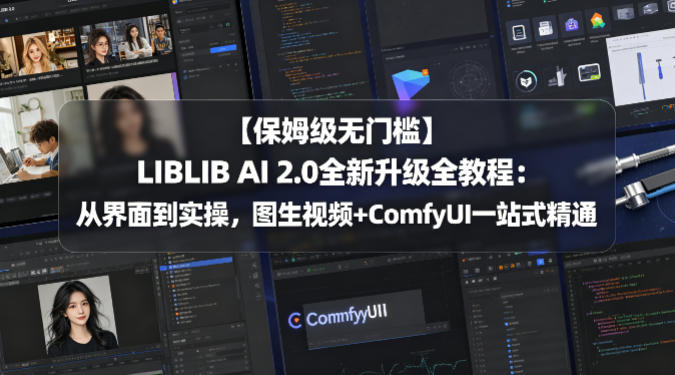 【保姆级无门槛】LIBLIB AI 2.0全新升级全教程：从界面到实操，图生视频+ComfyUI一站式精通-悦享网