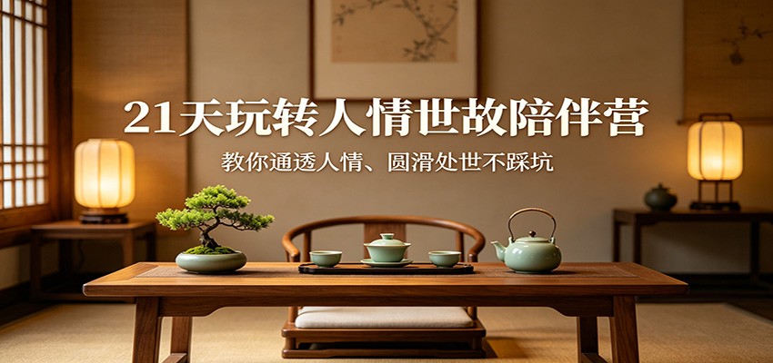 21天玩转人情世故陪伴营：教你通透人情、圆滑处世不踩坑-悦享网