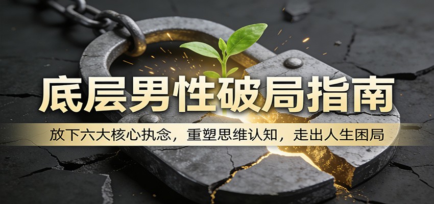 底层男性破局指南:放下六大核心执念,重塑思维认知,走出人生困局-悦享网