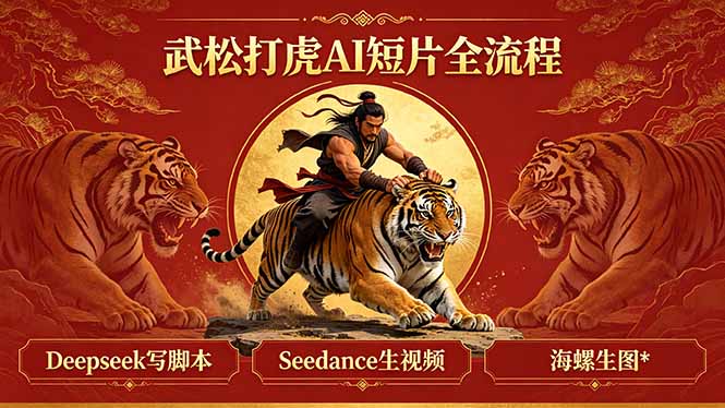 武松打虎AI短片全流程：Deepseek写脚本+Seedance生视频+海螺生图-悦享网