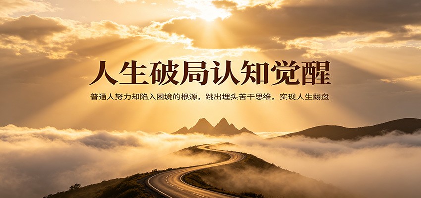 人生破局认知觉醒，普通人努力却陷入困境的根源，跳出埋头苦干思维，实现人生翻盘-悦享网