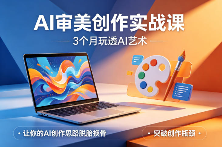 AI审美创作实战课，3个月玩透AI艺术，让你的AI创作思路脱胎换骨，突破创作瓶颈-悦享网