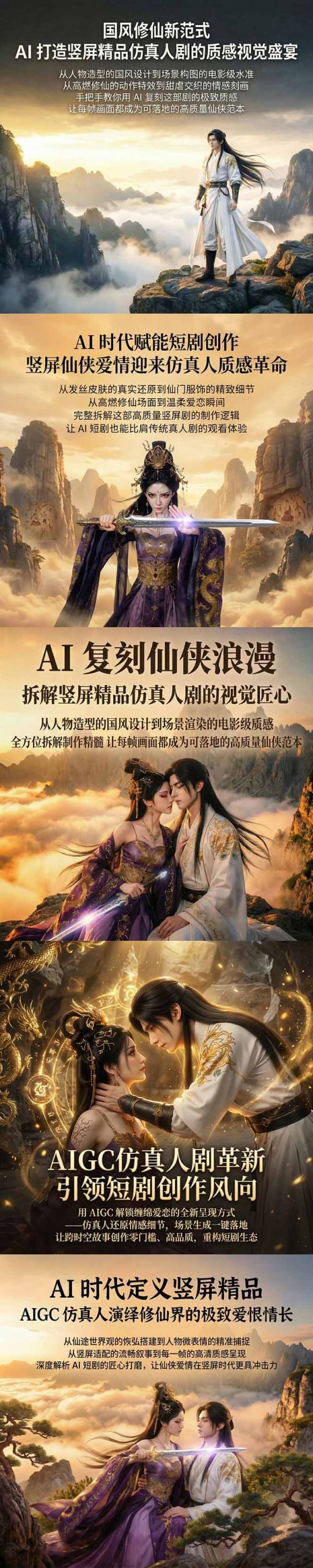 AIGC 仿真人短剧创作革新，解锁仙侠爱恋全新呈现，一键出高质场景，零门槛打造爆款剧集-悦享网