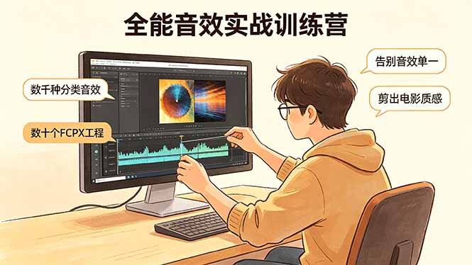 全能音效实战训练营：数千种分类音效+数十个FCPX工程，告别音效单一，剪出电影质感-悦享网