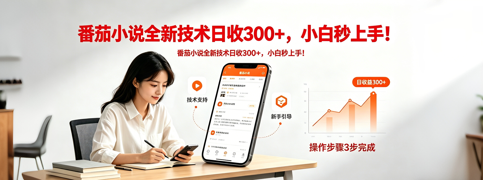 番茄小说全新技术全新玩法！无脑日收300+-悦享网