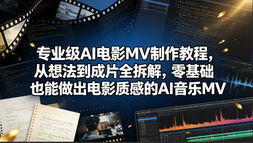 专业级AI电影MV制作教程，从想法到成片全拆解，零基础也能做出电影质感的AI音乐MV-悦享网