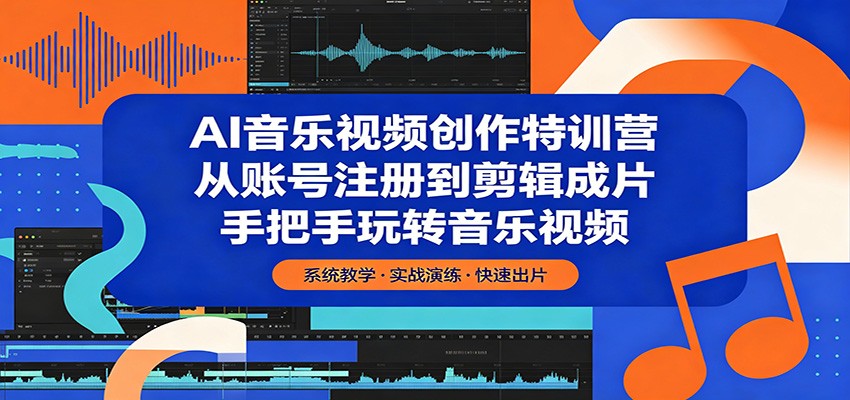 AI音乐视频创作特训营：从账号注册到剪辑成片，手把手玩转音乐视频-悦享网