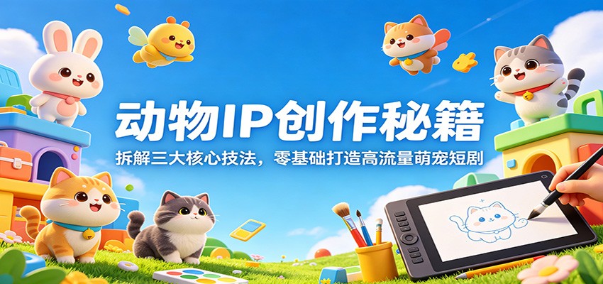动物IP创作秘籍：拆解三大核心技法，零基础打造高流量萌宠短剧-悦享网