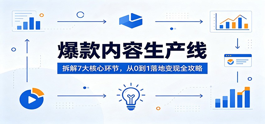 爆款内容生产线：拆解7大核心环节，从0到1落地变现全攻略-悦享网