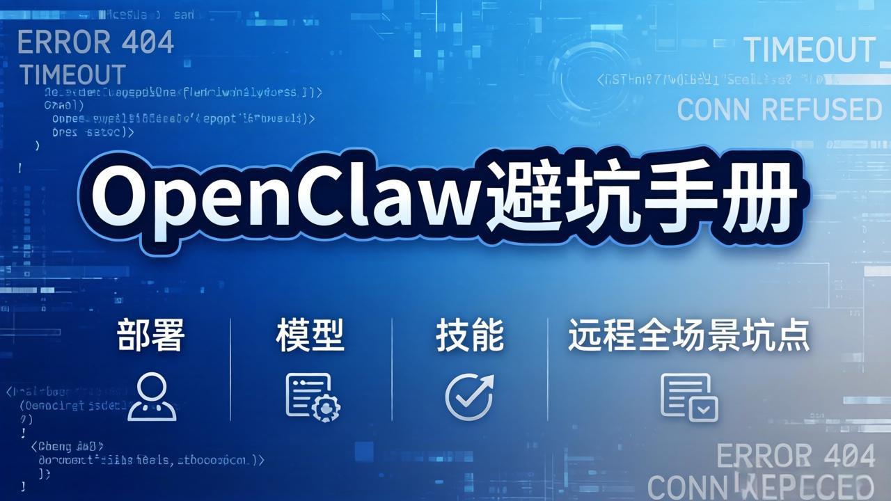 OpenClaw避坑手册：部署+模型+技能+远程全场景坑点，一次性给你说全，少走弯路-悦享网