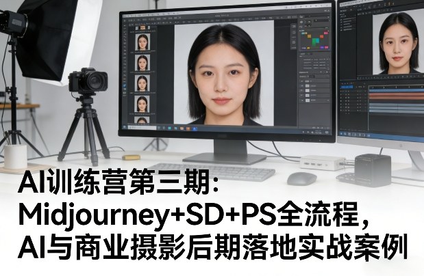 AI训练营第三期：Midjourney+SD+PS全流程，AI与商业摄影后期落地实战案例-悦享网