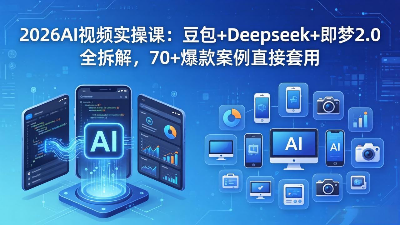 2026AI视频实操课：豆包+Deepseek+即梦2.0全拆解，70+爆款案例直接套用-悦享网
