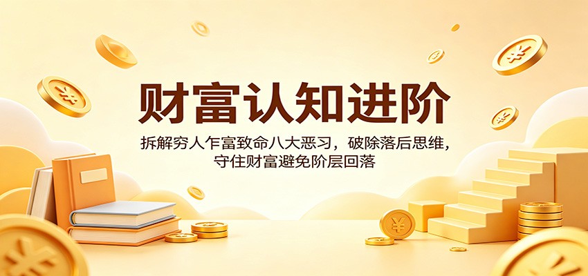 财富认知进阶：拆解穷人乍富致命八大恶习，破除落后思维，守住财富避免阶层回落-悦享网