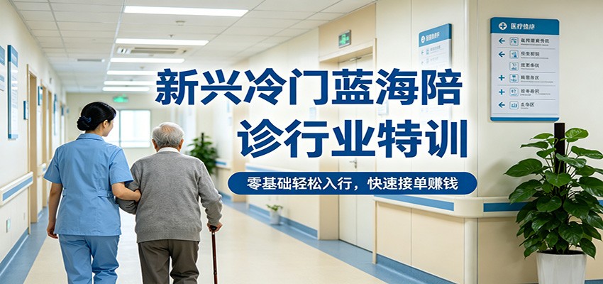 新兴冷门蓝海陪诊行业特训，零基础轻松入行，快速接单赚钱-悦享网