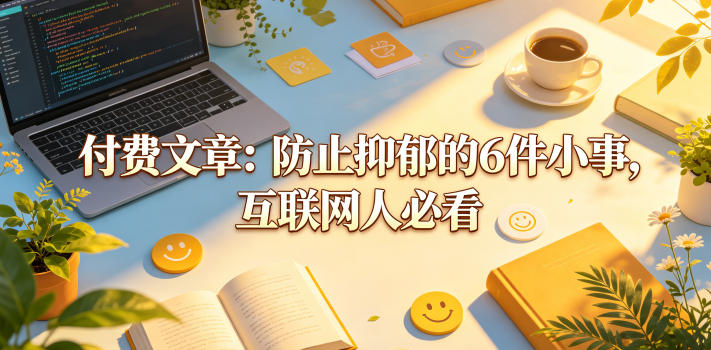 付费文章：防止抑郁的6件小事，互联网人必看！-悦享网