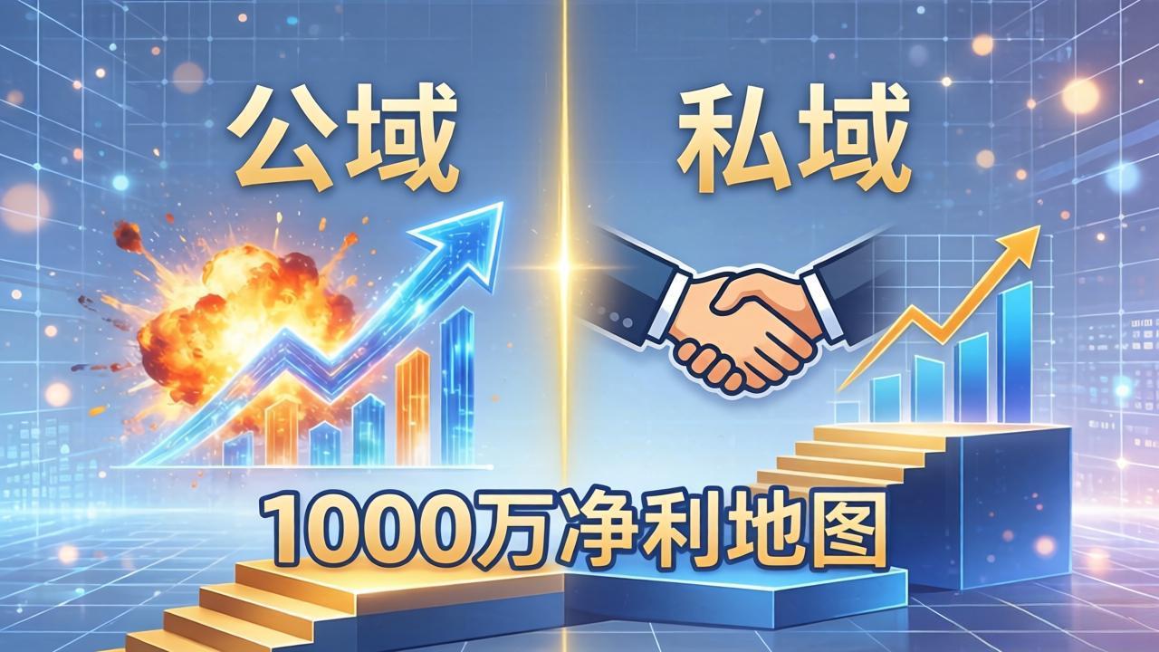 公域玩命出爆款，私域悄悄做成交：这套AI内训课，2026给你打通1000万净利的地图-悦享网