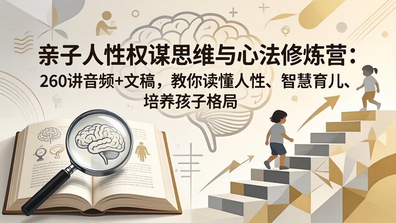 亲子人性权谋思维与心法修炼营：260讲音频+文稿，教你读懂人性、智慧育儿、培养孩子格局-悦享网