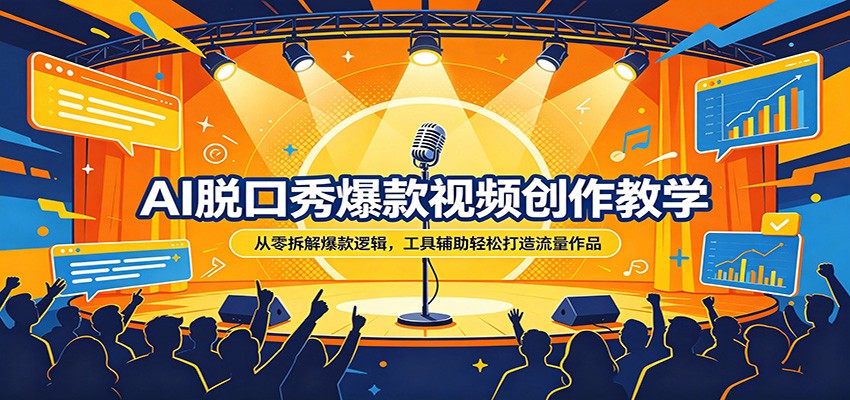 AI脱口秀爆款视频创作教学：从零拆解爆款逻辑，工具辅助轻松打造流量作品-悦享网