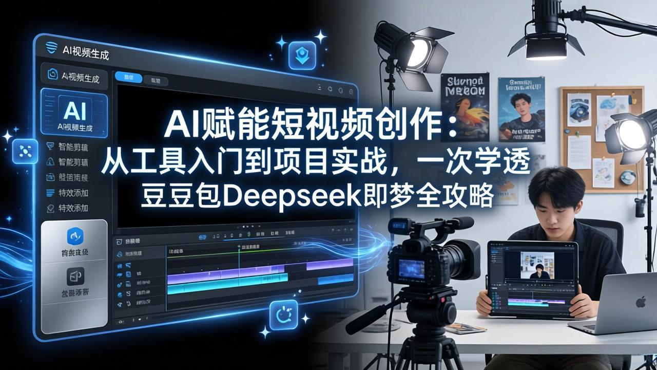 AI赋能短视频创作：从工具入门到项目实战，一次学透豆包Deepseek即梦全攻略-悦享网